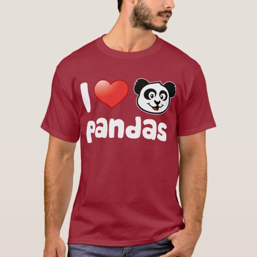 I Love Pandas T-shirt (Voorkant)