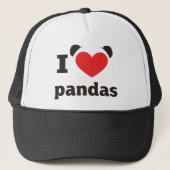 I Love Pandas Trucker Pet (Voorkant)
