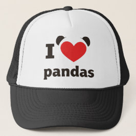 I Love Pandas Trucker Pet