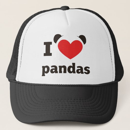 I Love Pandas Trucker Pet (Voorkant)