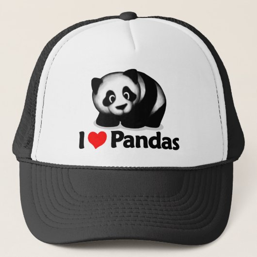 I Love Pandas Trucker Pet (Voorkant)