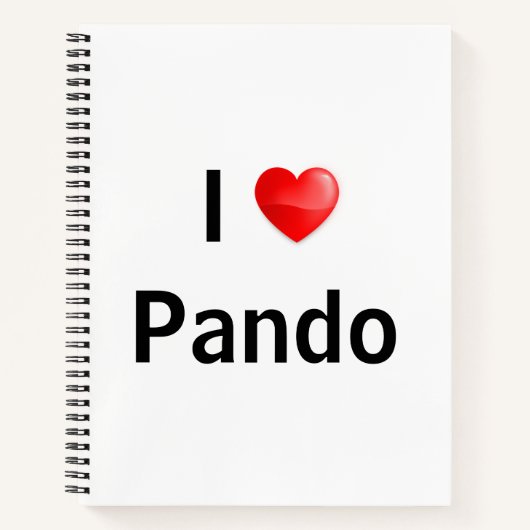 I love Pando Notitieboek (Voorkant)