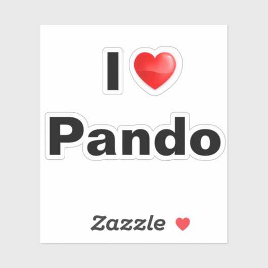 I love Pando Sticker (Vel)