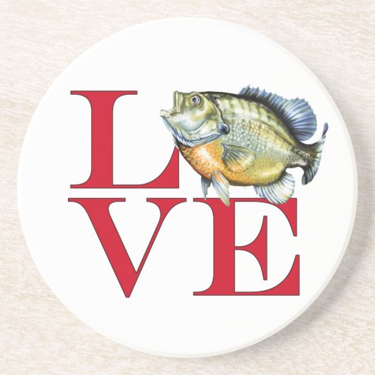I Love Panfish Zandsteen Onderzetter (Voorkant)