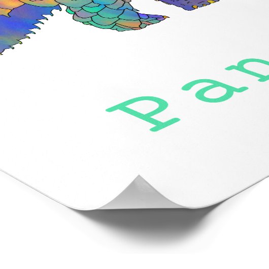 I Love Pangolins Engevaarlijk Animal Psychedelic A Poster (Hoek)