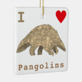 I Love Pangolins Slogan Keramisch Ornament (Rechts)
