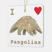 I Love Pangolins Slogan Keramisch Ornament (Links)