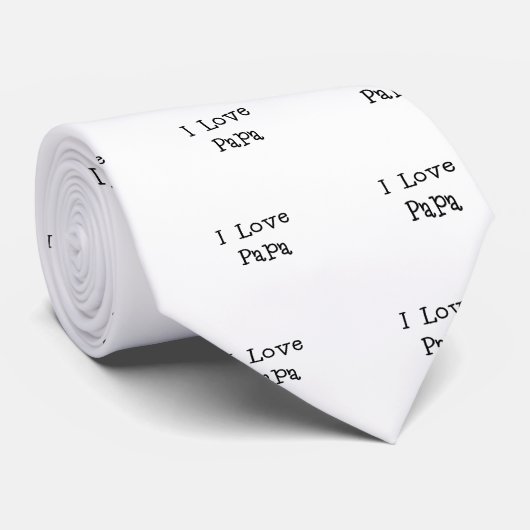 I Love Papa.png Stropdas (Opgerold)