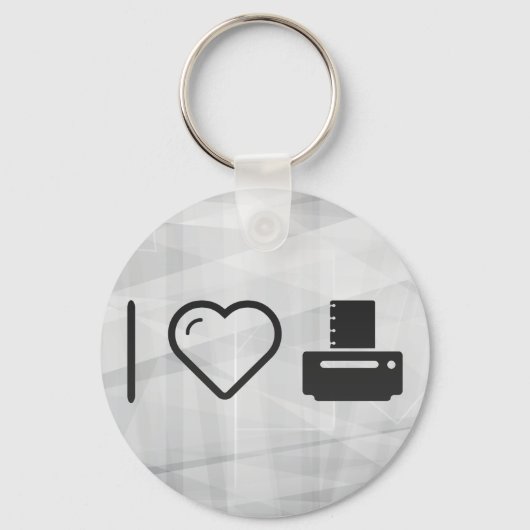 I Love Paper Printers Sleutelhanger (Voorkant)