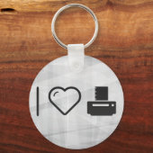 I Love Paper Printers Sleutelhanger (Voorkant)