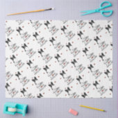 I Love Papillons (white & black) Hearts Dogs Cute Tissuepapier (Craft)