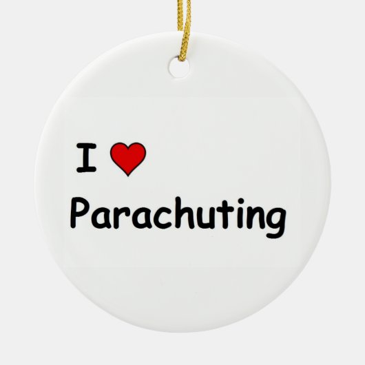 I Love Parachuting Keramisch Ornament (Voorkant)