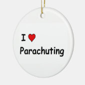 I Love Parachuting Keramisch Ornament (Links)
