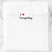 I Love Paragliding Vierkante Sticker (Tas)