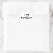 I Love Paraguay Flag Ronde Sticker (Tas)