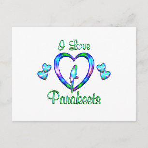 I Love Parakeets Briefkaart