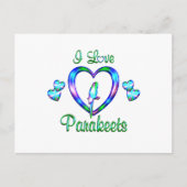 I Love Parakeets Briefkaart (Voorkant)