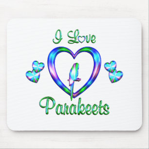 I Love Parakeets Muismat