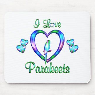 I Love Parakeets Muismat