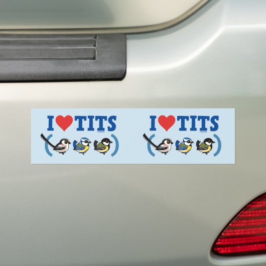 I Love Paridae EU Bumpersticker (Op auto)