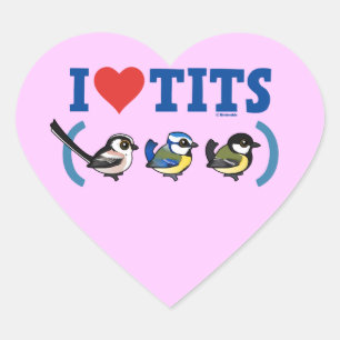 I Love Paridae EU Hart Sticker