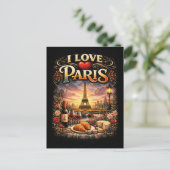 I Love Paris Briefkaart (Staand voorkant)