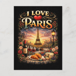 I Love Paris Briefkaart