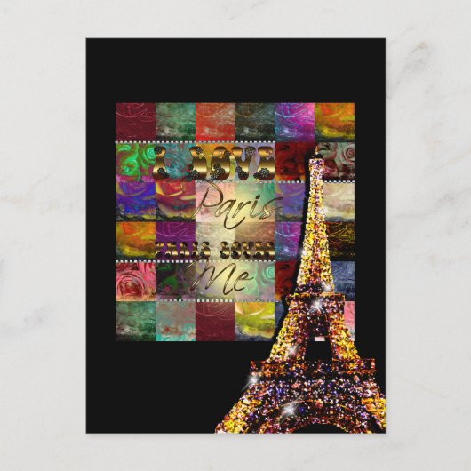 I Love Paris - Briefkaart (Voorkant)