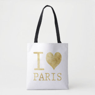 I Love Paris Canvas tas