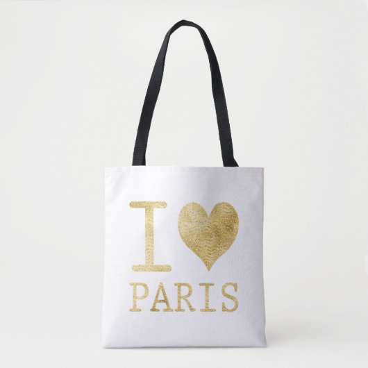 I Love Paris Canvas tas (Voorkant)