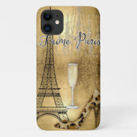 I Love Paris Chic Gold Eiffel Tower Mode Shoes