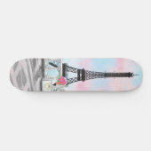 I Love Paris - Eiffel Tower and Bouquet Flowers Persoonlijk Skateboard (Horizontaal)
