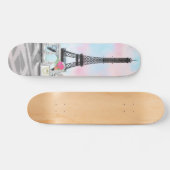 I Love Paris - Eiffel Tower and Bouquet Flowers Persoonlijk Skateboard (Horizontaal)