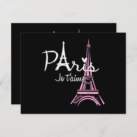 I Love Paris Eiffel Tower France (Voorkant / Achterkant)