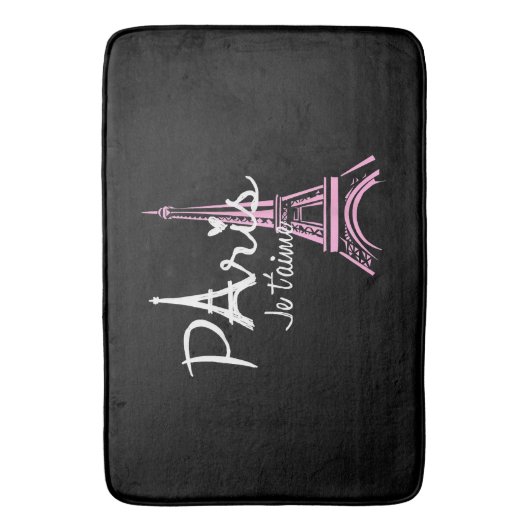 I Love Paris Eiffel Tower France Badmat (Voorkant Verticaal)