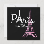 I Love Paris Eiffel Tower France Bedankkaart (Voorkant)
