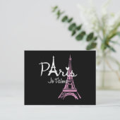 I Love Paris Eiffel Tower France Briefkaart (Staand voorkant)