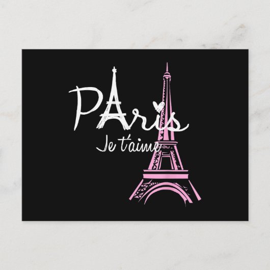 I Love Paris Eiffel Tower France Briefkaart (Voorkant)