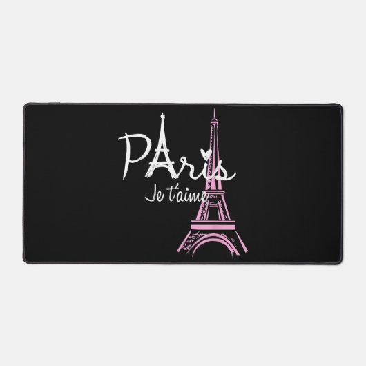 I Love Paris Eiffel Tower France Bureaumat (Voorkant)