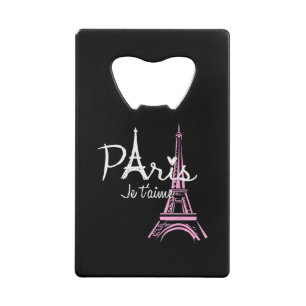 I Love Paris Eiffel Tower France Creditkaart Flessenopener