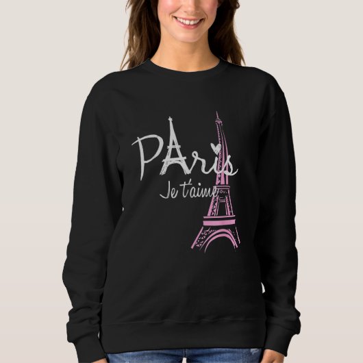I Love Paris Eiffel Tower France  French Souvenir Trui (Voorkant)
