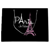 I Love Paris Eiffel Tower France Groot Cadeauzakje (Voorkant)