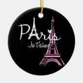 I Love Paris Eiffel Tower France Keramisch Ornament (Voorkant)