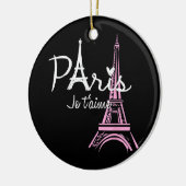 I Love Paris Eiffel Tower France Keramisch Ornament (Links)