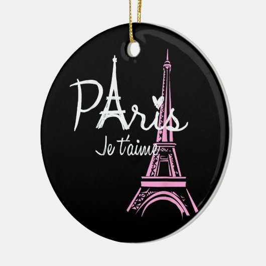 I Love Paris Eiffel Tower France Keramisch Ornament (Links)