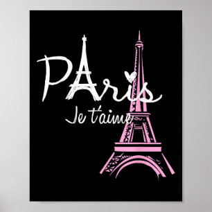I Love Paris Eiffel Tower France Poster