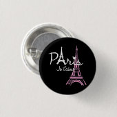 I Love Paris Eiffel Tower France Ronde Button 3,2 Cm (Voorkant /achterkant)