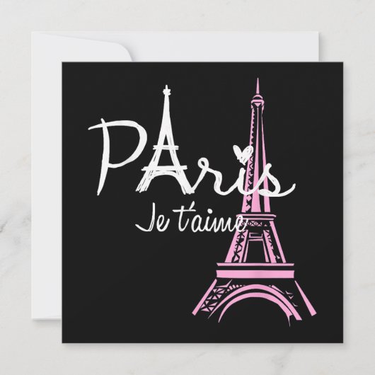 I Love Paris Eiffel Tower France Save The Date (Voorkant)