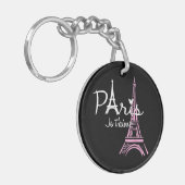 I Love Paris Eiffel Tower France Sleutelhanger (Voorkant Links)