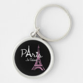 I Love Paris Eiffel Tower France Sleutelhanger (Voorkant)